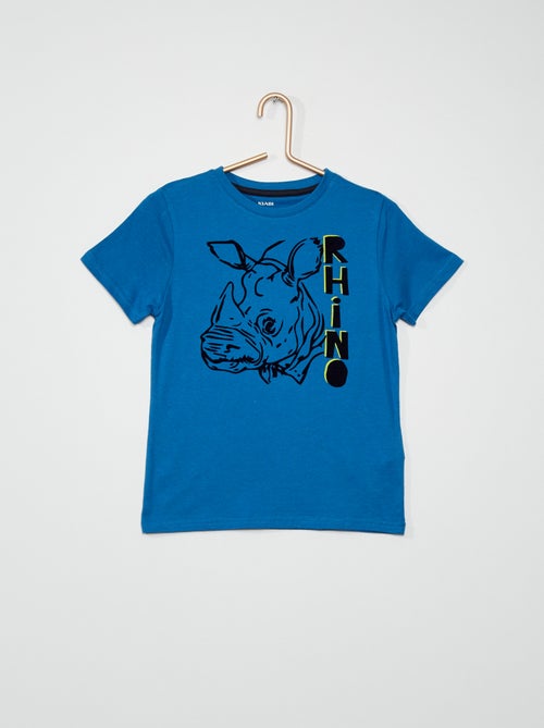 T-shirt estampada em puro algodão - Kiabi