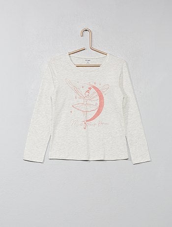 T-shirt estampada em puro algodão - Kiabi