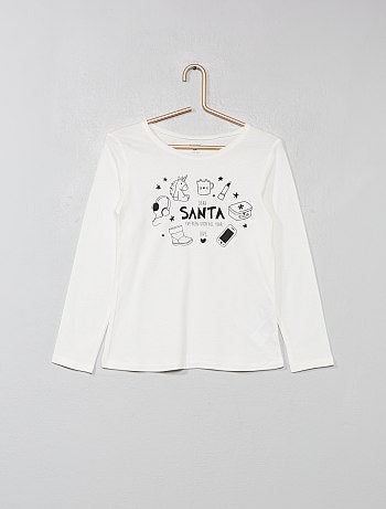 T-shirt estampada em puro algodão - Kiabi