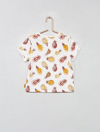 T-shirt estampada em puro algodão - Kiabi