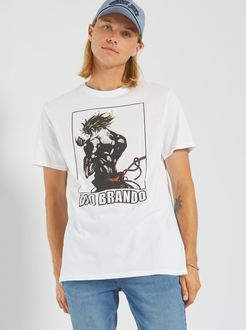 T-shirt estampada em puro algodão Branco - Kiabi