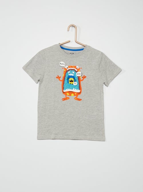T-shirt estampada em puro algodão - Kiabi