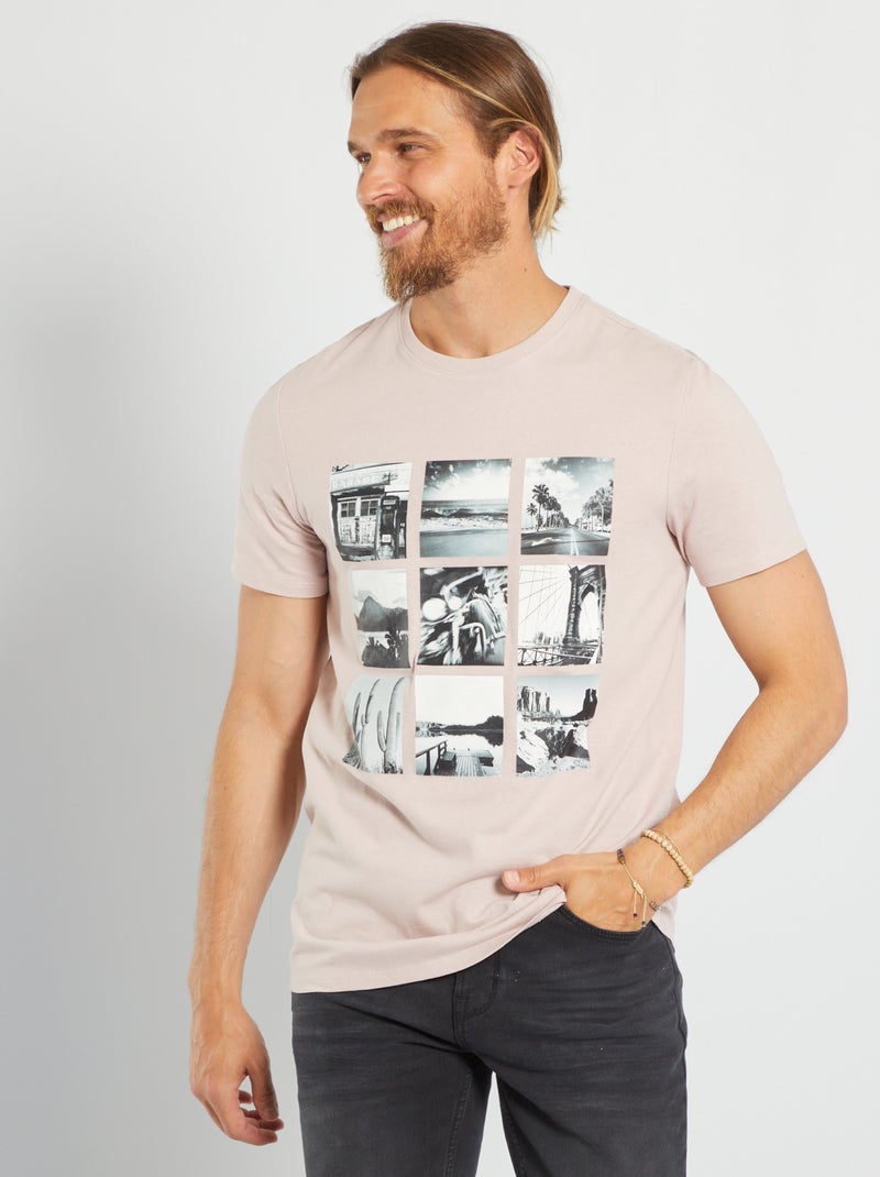 T-shirt estampada em puro algodão VIOLETA - Kiabi