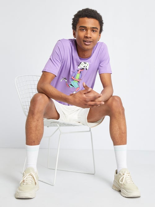 T-shirt estampada estilo geek - Kiabi