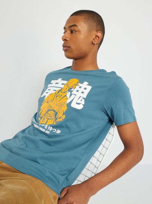 T-shirt estampada estilo manga - Kiabi