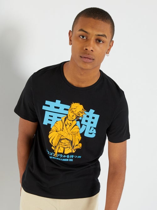 T-shirt estampada estilo manga - Kiabi