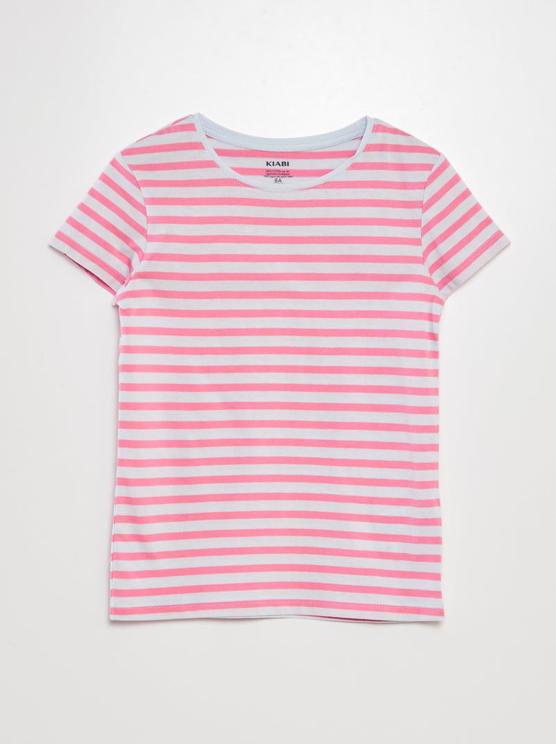 T-shirt estampada estilo marinheiro AZUL - Kiabi