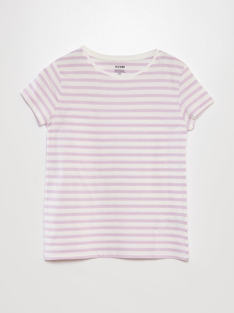 T-shirt estampada estilo marinheiro BRANCO - Kiabi