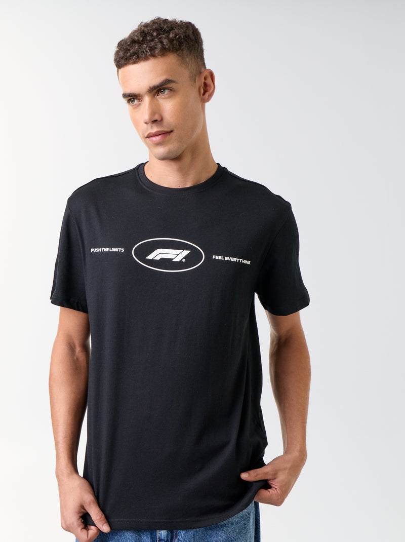 T-shirt estampada "Formula 1" Preto - Kiabi