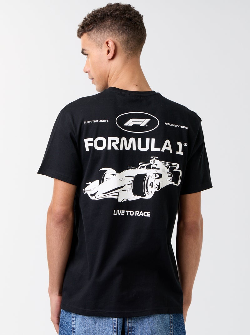 T-shirt estampada "Formula 1" Preto - Kiabi