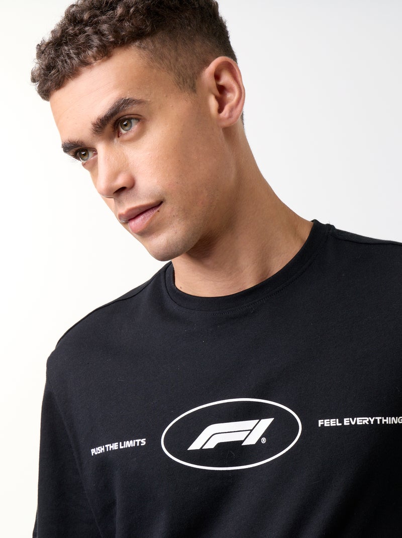 T-shirt estampada "Formula 1" Preto - Kiabi