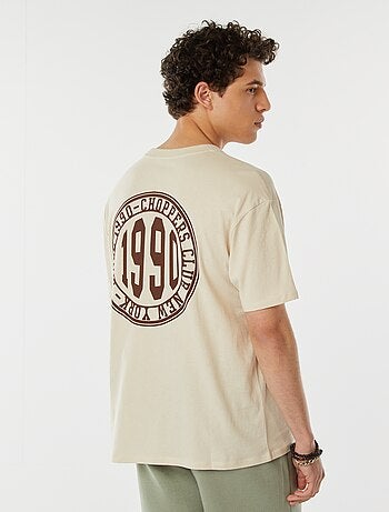 T-shirt estampada frente e verso de manga curta 'New York'