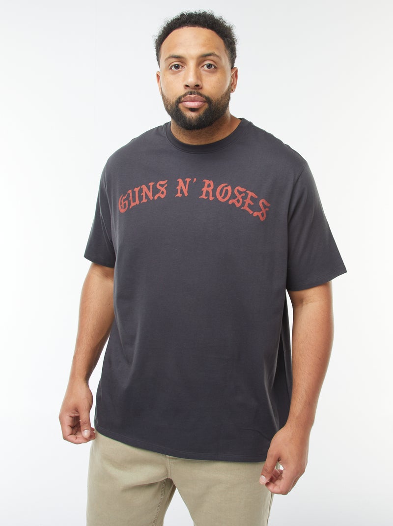 T-shirt estampada 'Guns N'Roses' de manga curta Preto - Kiabi
