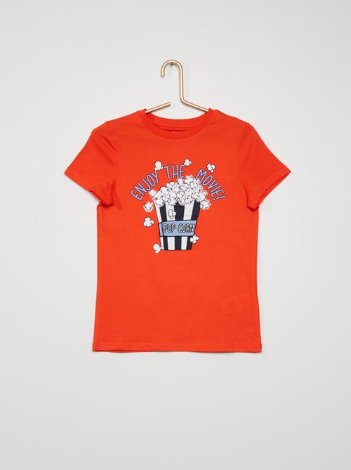 T-shirt estampada 'hamburger' - Kiabi