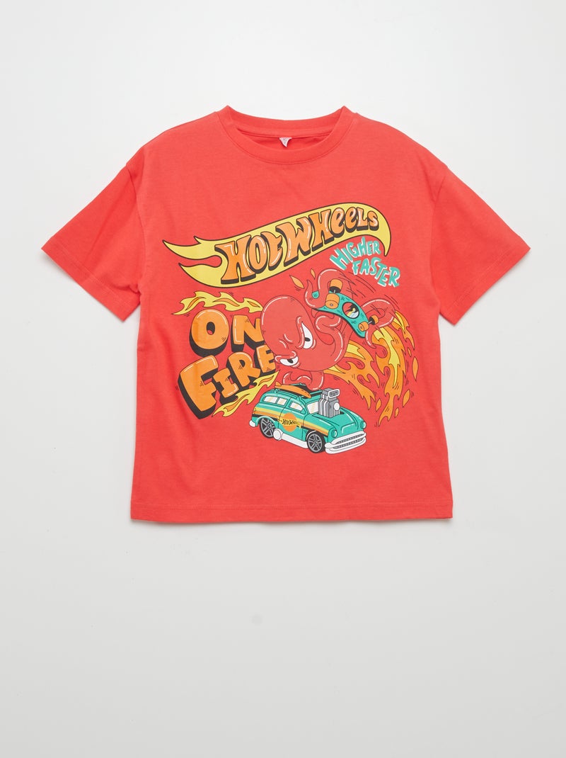 T-shirt estampada 'Hot Wheels' Vermelho - Kiabi
