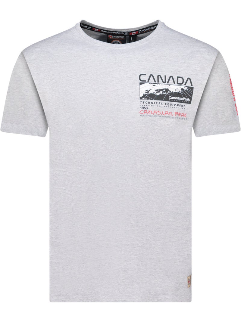 T-shirt estampada jholmeak – canadian peak Cinza claro - Kiabi