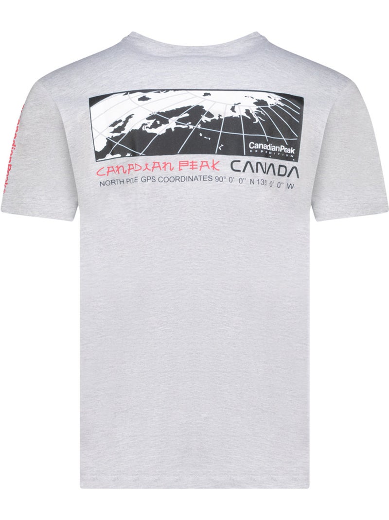 T-shirt estampada jholmeak – canadian peak Cinza claro - Kiabi