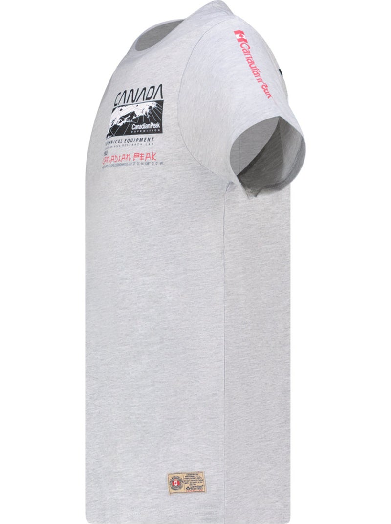 T-shirt estampada jholmeak – canadian peak Cinza claro - Kiabi