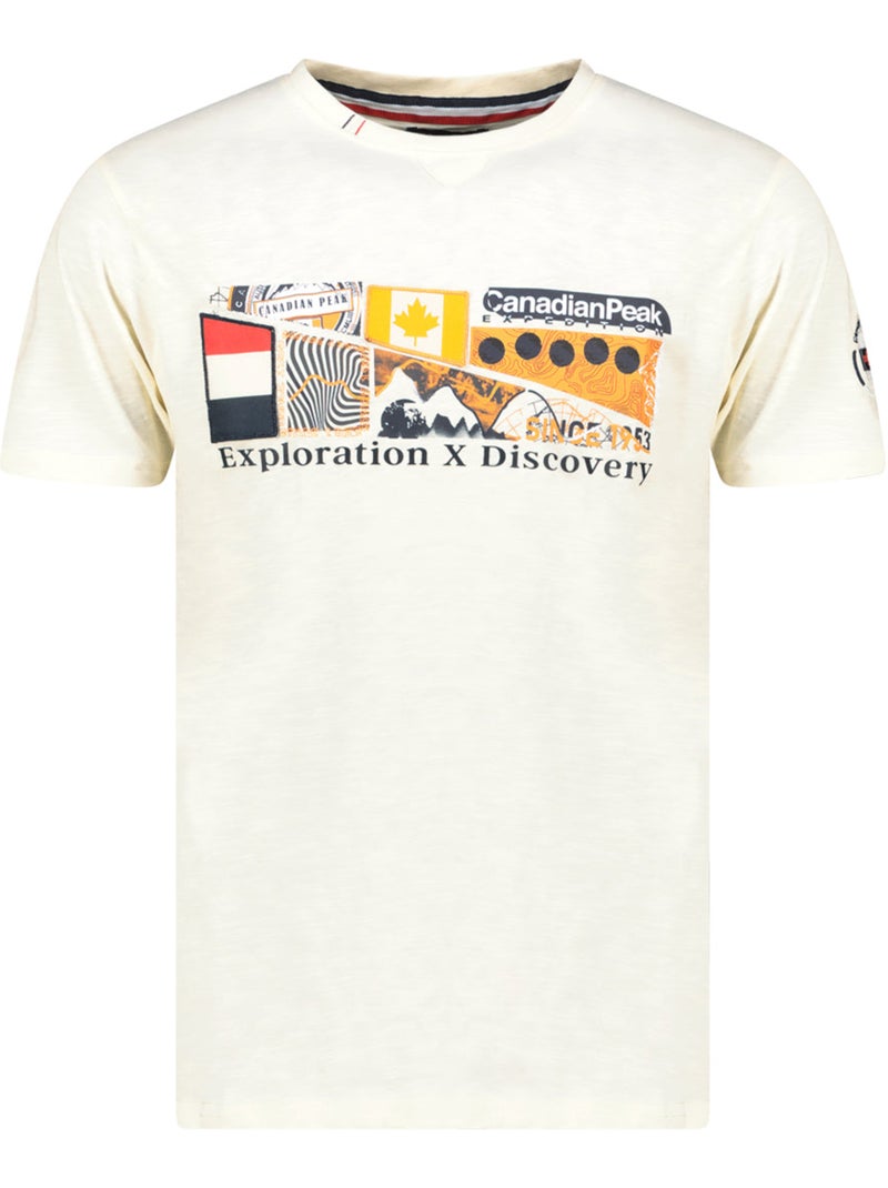 T-shirt estampada jiveak – canadian peak Branco sujo - Kiabi