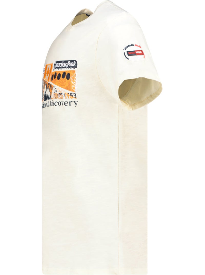 T-shirt estampada jiveak – canadian peak Branco sujo - Kiabi
