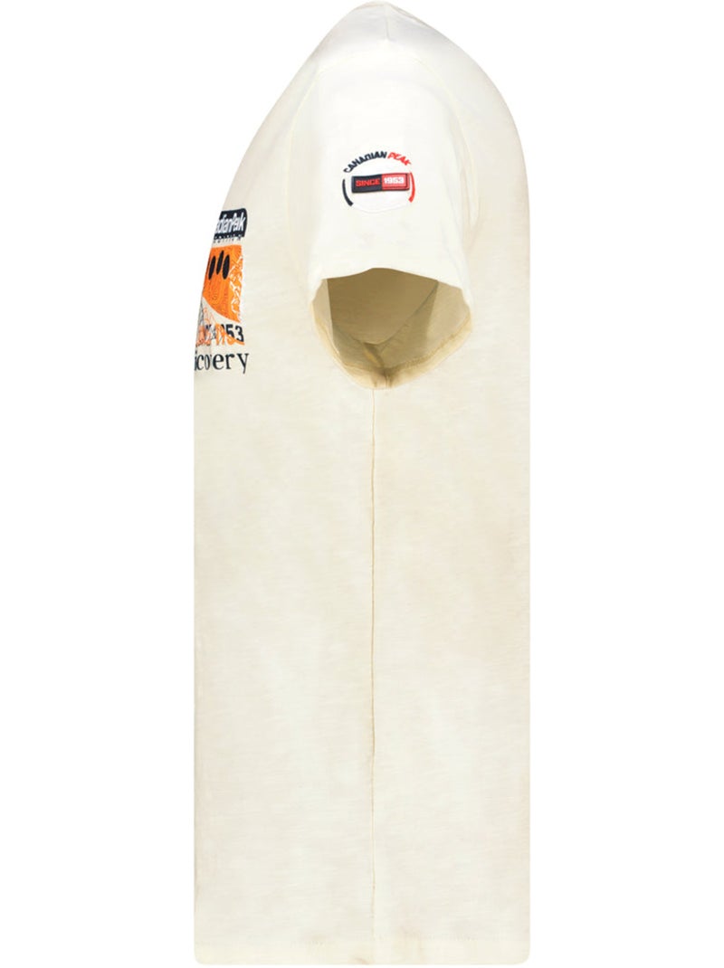 T-shirt estampada jiveak – canadian peak Branco sujo - Kiabi