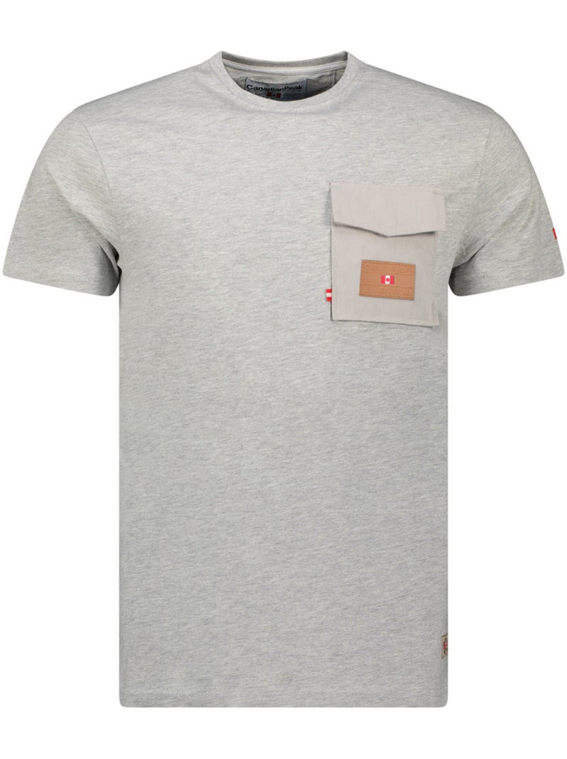 T-shirt estampada josseak – canadian peak Cinza claro - Kiabi