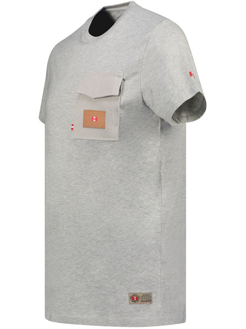 T-shirt estampada josseak – canadian peak Cinza claro - Kiabi