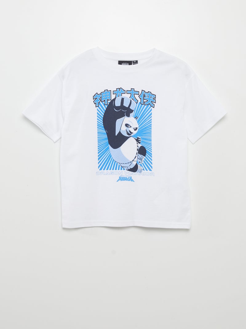 T-shirt estampada 'Kung-fu Panda' BRANCO - Kiabi