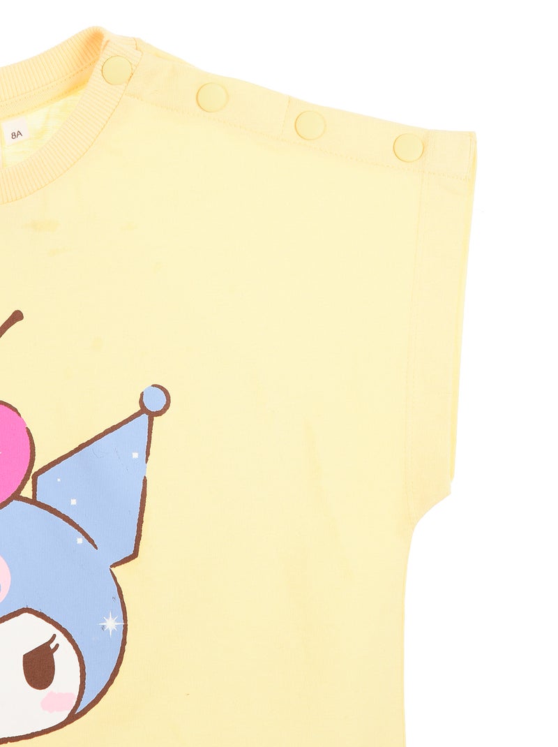 T-shirt estampada 'Kuromi' - Fácil de vestir Amarelo - Kiabi