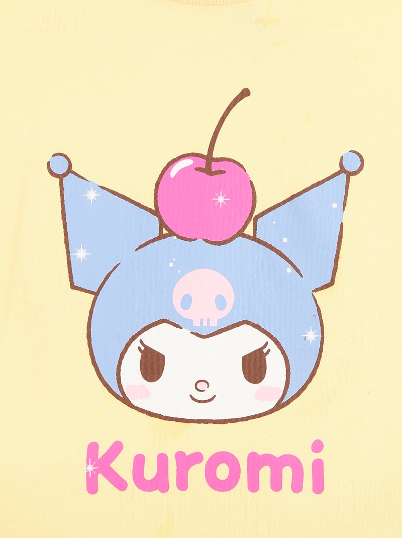 T-shirt estampada 'Kuromi' - Fácil de vestir Amarelo - Kiabi