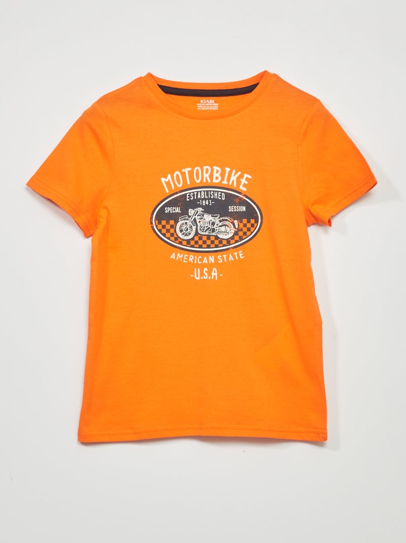 T-shirt estampada LARANJA - Kiabi