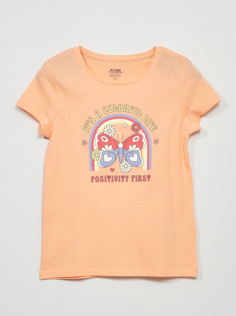 T-shirt estampada LARANJA - Kiabi
