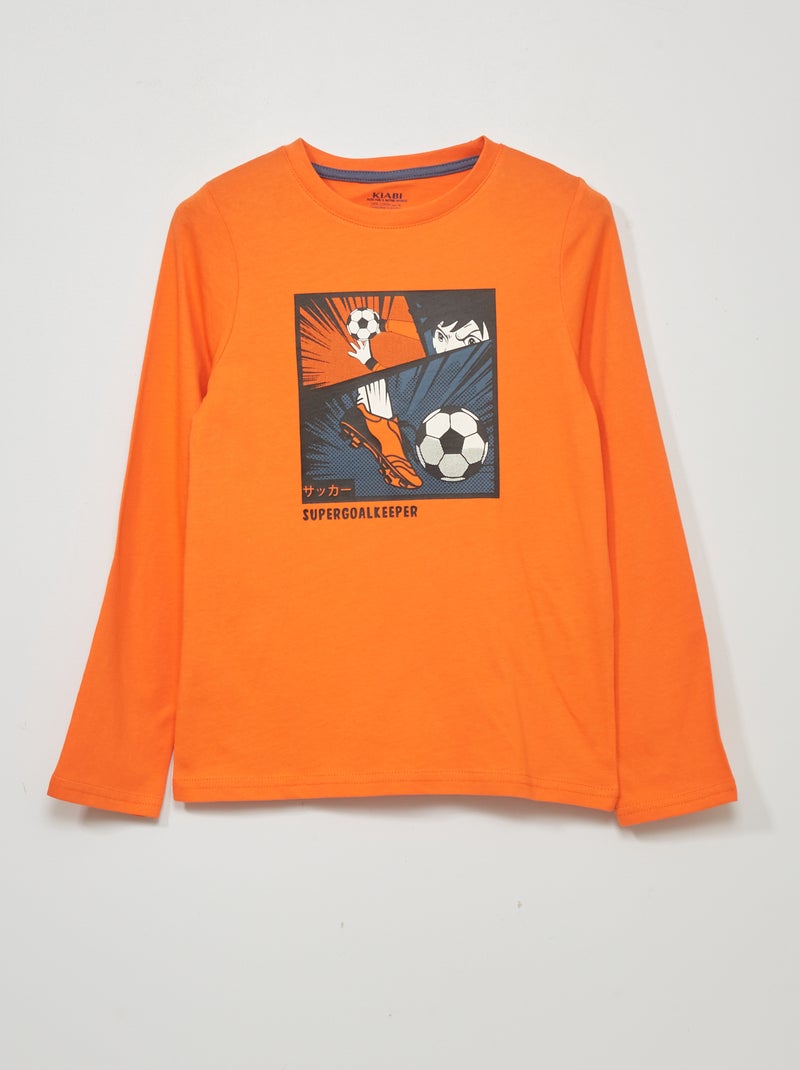 T-shirt estampada LARANJA - Kiabi
