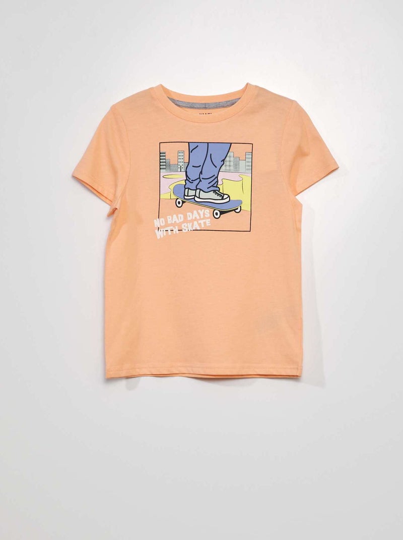 T-shirt estampada LARANJA - Kiabi