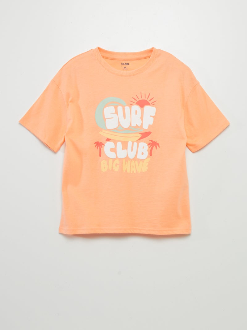 T-shirt estampada LARANJA - Kiabi