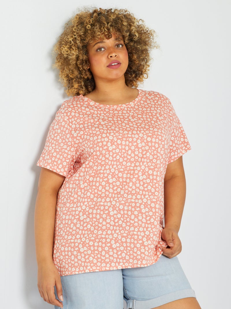 T-shirt estampada LARANJA - Kiabi