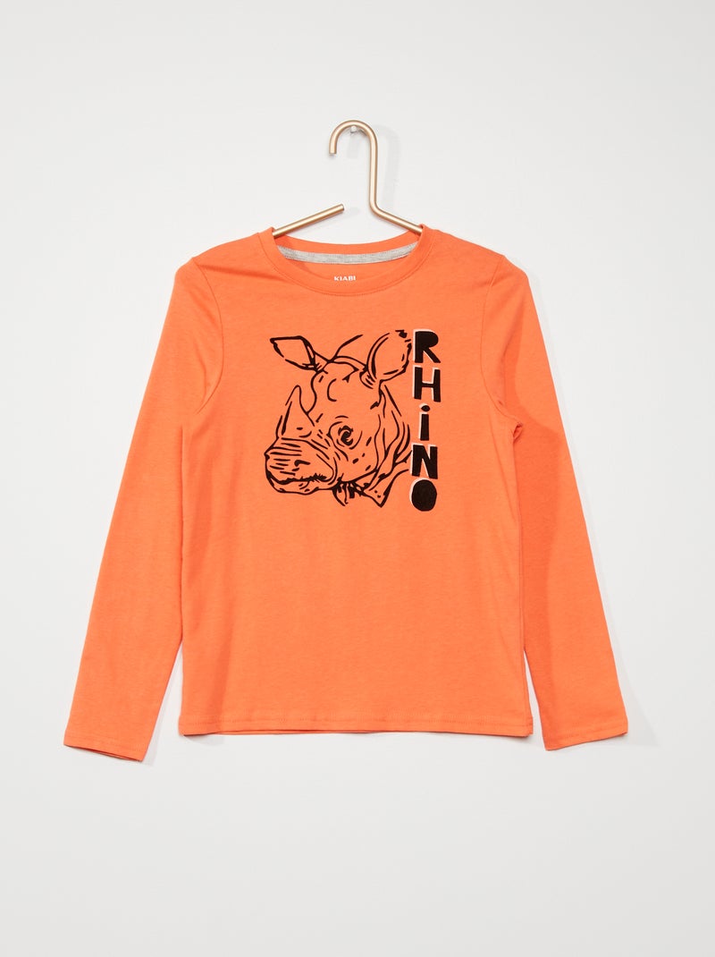T-shirt estampada LARANJA - Kiabi