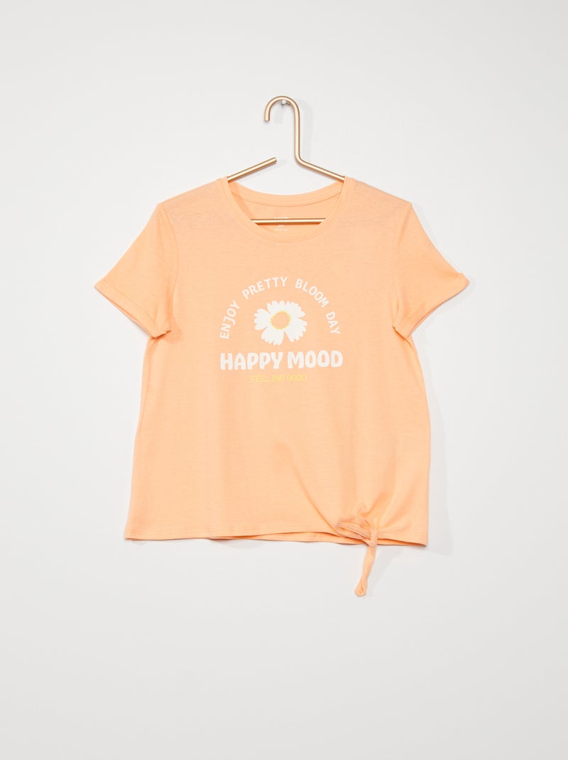 T-shirt estampada LARANJA - Kiabi