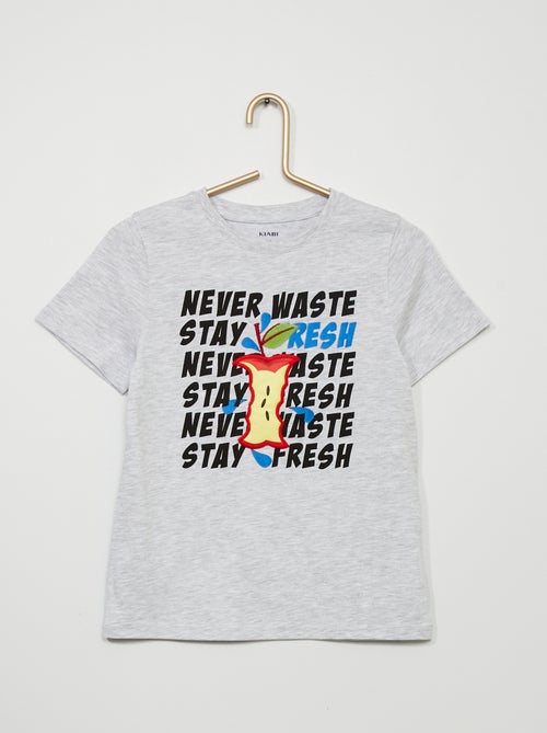 T-shirt estampada 'maçã' - Kiabi