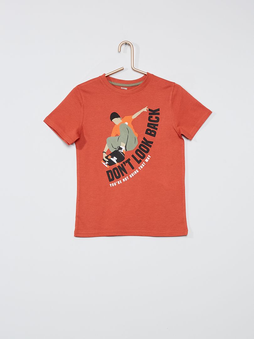 T-shirt estampada MARROM - Kiabi