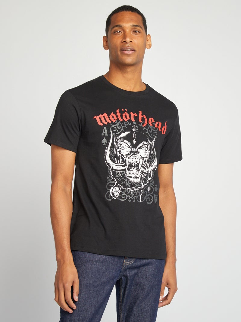 T-shirt estampada 'Motorhead' Preto - Kiabi
