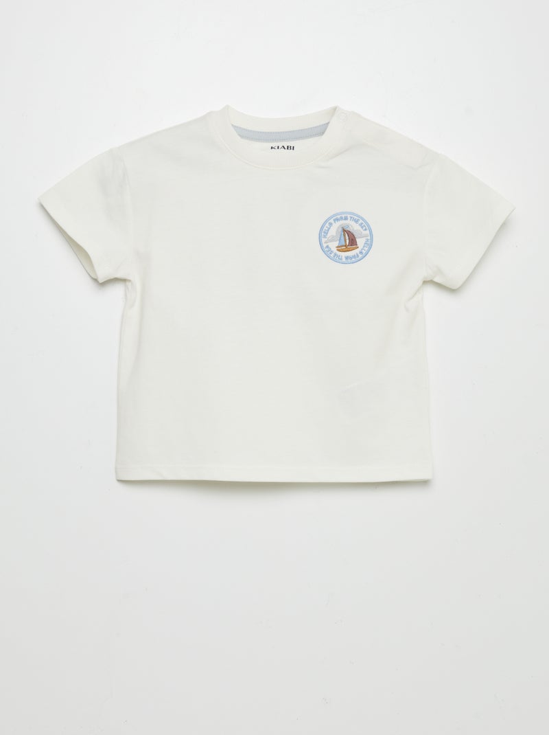 T-shirt estampada nas costas BRANCO - Kiabi