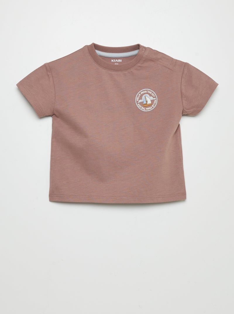 T-shirt estampada nas costas ROXO - Kiabi
