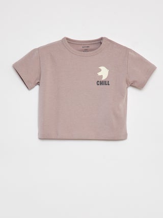 T-shirt estampada nas costas
