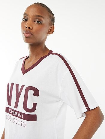 T-shirt estampada 'New York' oversize