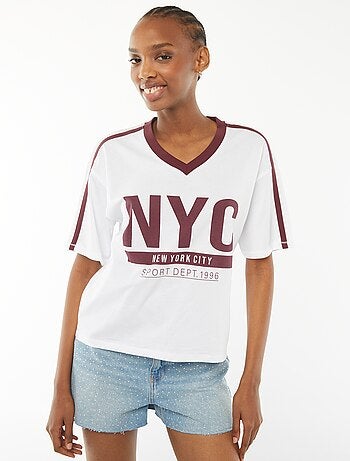 T-shirt estampada 'New York' oversize