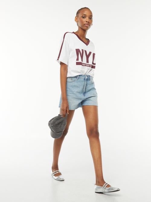 T-shirt estampada 'New York' oversize - Kiabi