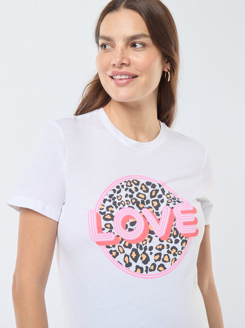 T-shirt estampada 'Only maternity' BRANCO - Kiabi