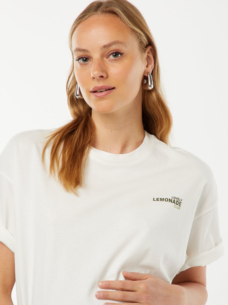 T-shirt estampada 'Only Maternity' BRANCO - Kiabi