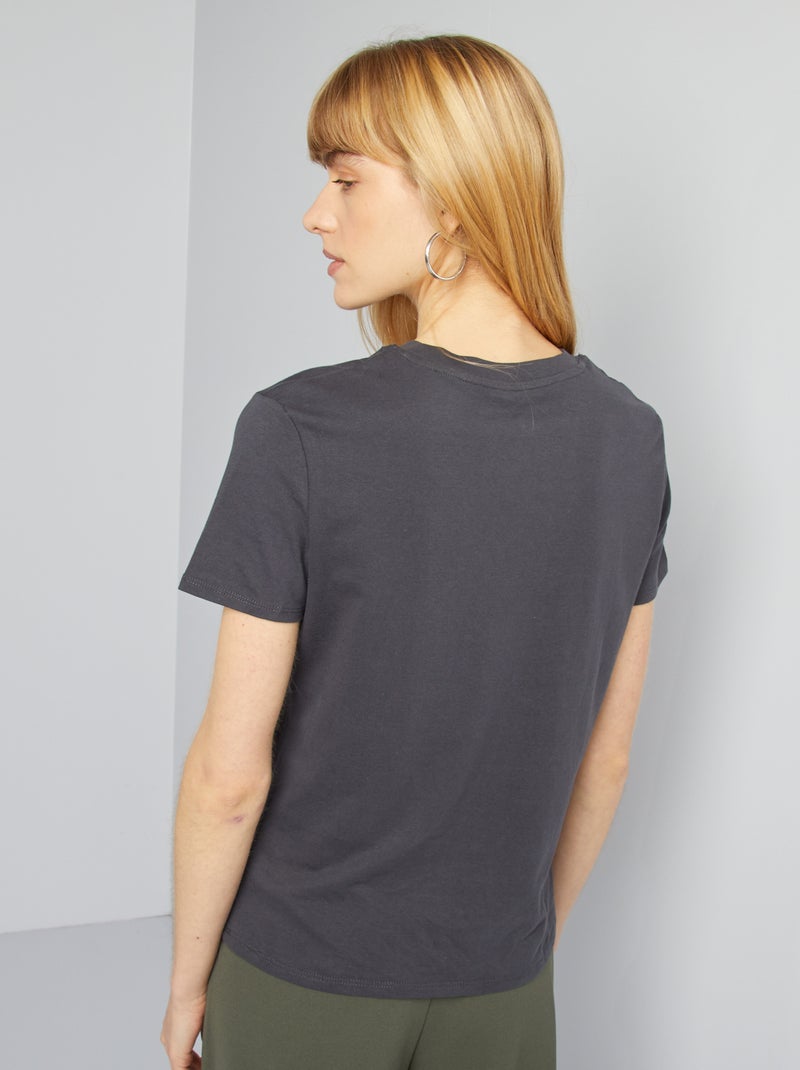 T-shirt estampada PRETO - Kiabi